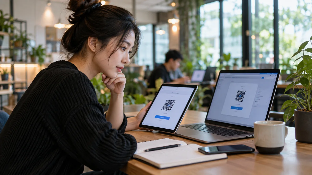 Người dùng đối chiếu thiết bị và dữ liệu xác thực để kiểm tra lỗi 2FA: Phân biệt hết hạn mã với hết phiên đăng nhập