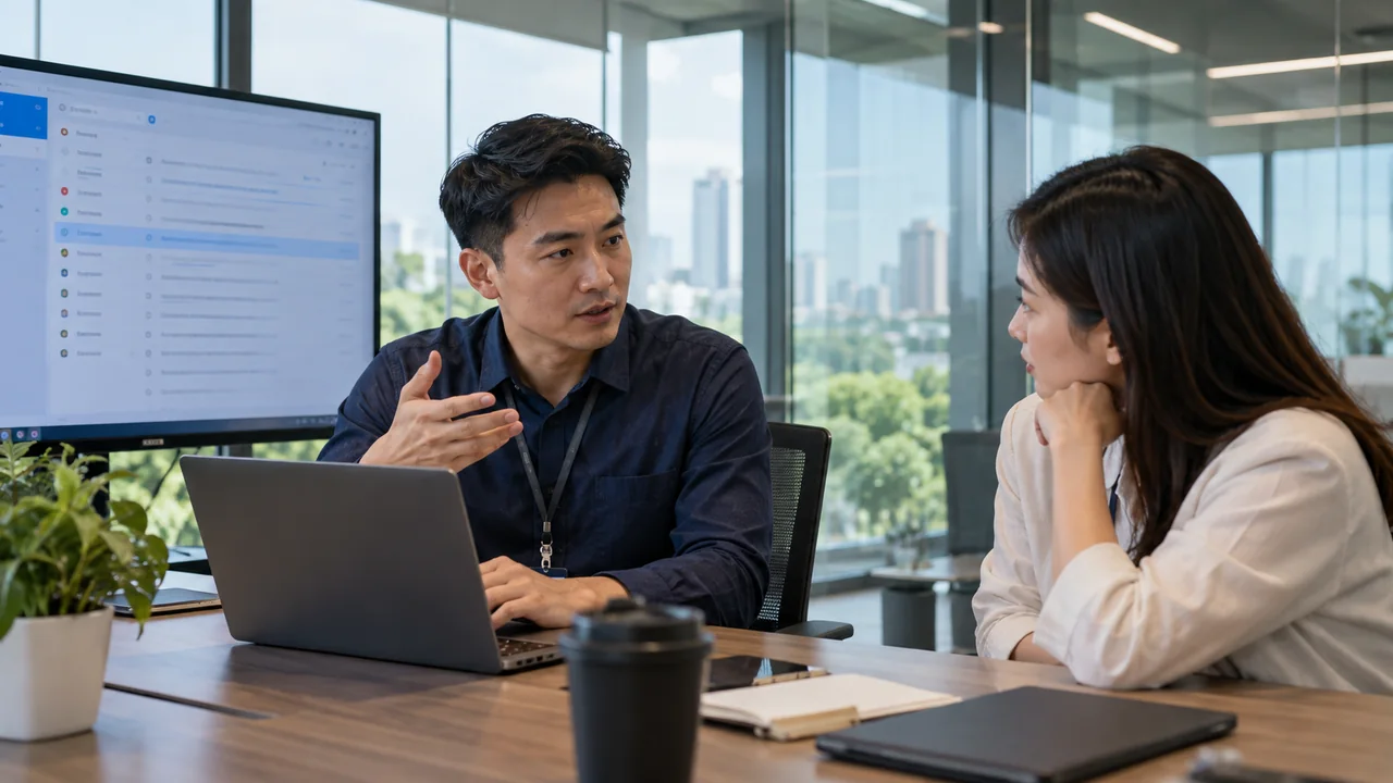 Người dùng kiểm tra kết nối và nội dung thư điện tử trên máy tính: Nếu muốn bổ sung Gmail cần triển khai riêng