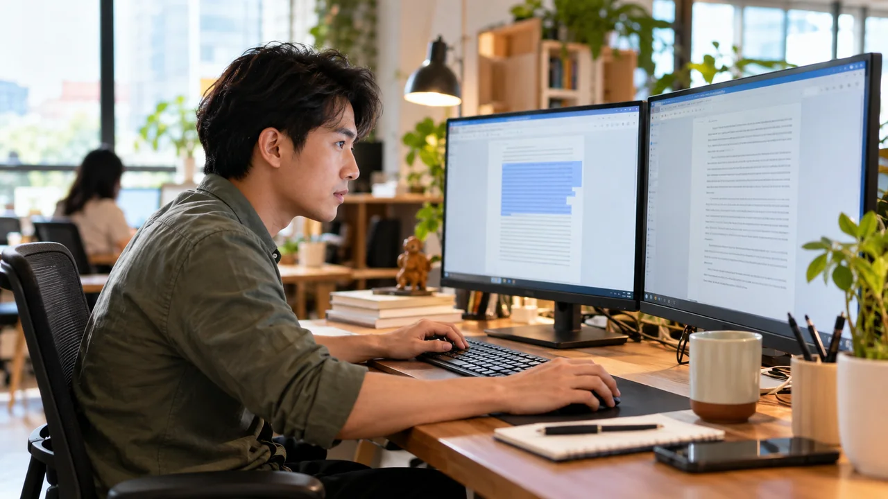 Người dùng kiểm tra dữ liệu và kết quả tách tài khoản trên máy tính: Chuẩn hóa một hàng khó bằng nhãn