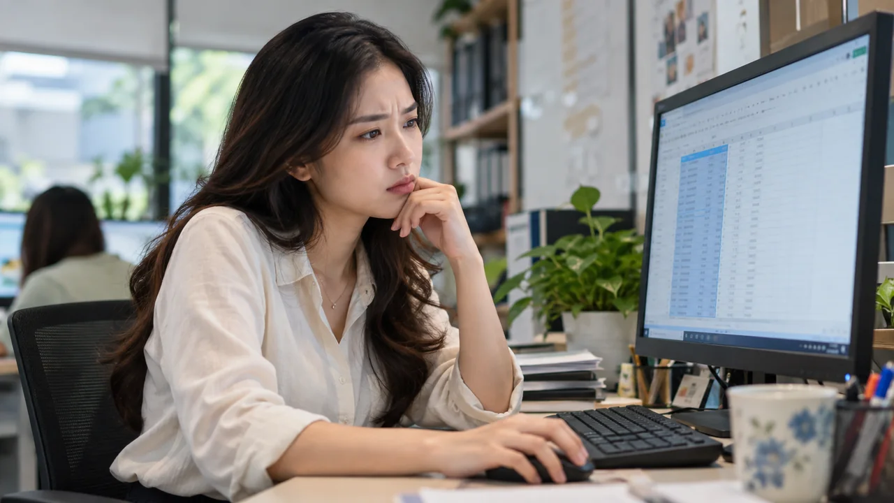Người dùng kiểm tra dữ liệu và kết quả tách tài khoản trên máy tính: Hiểu giới hạn của kết quả tách văn bản