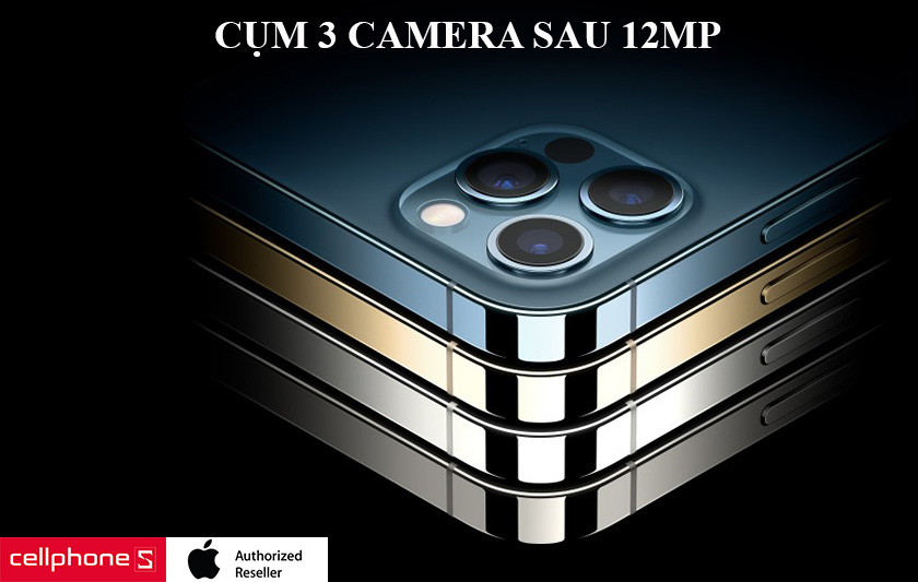 Cụm 3 camera sau với độ phân giải 12MP 
