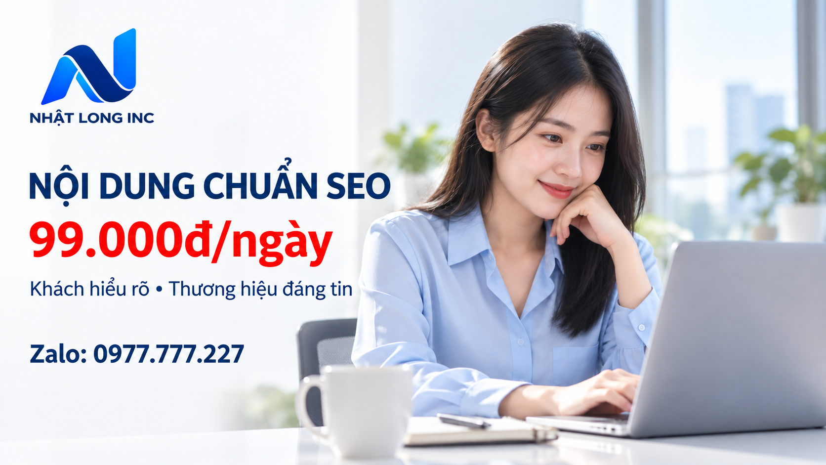 Cô gái Việt Nam làm nội dung website chuẩn SEO