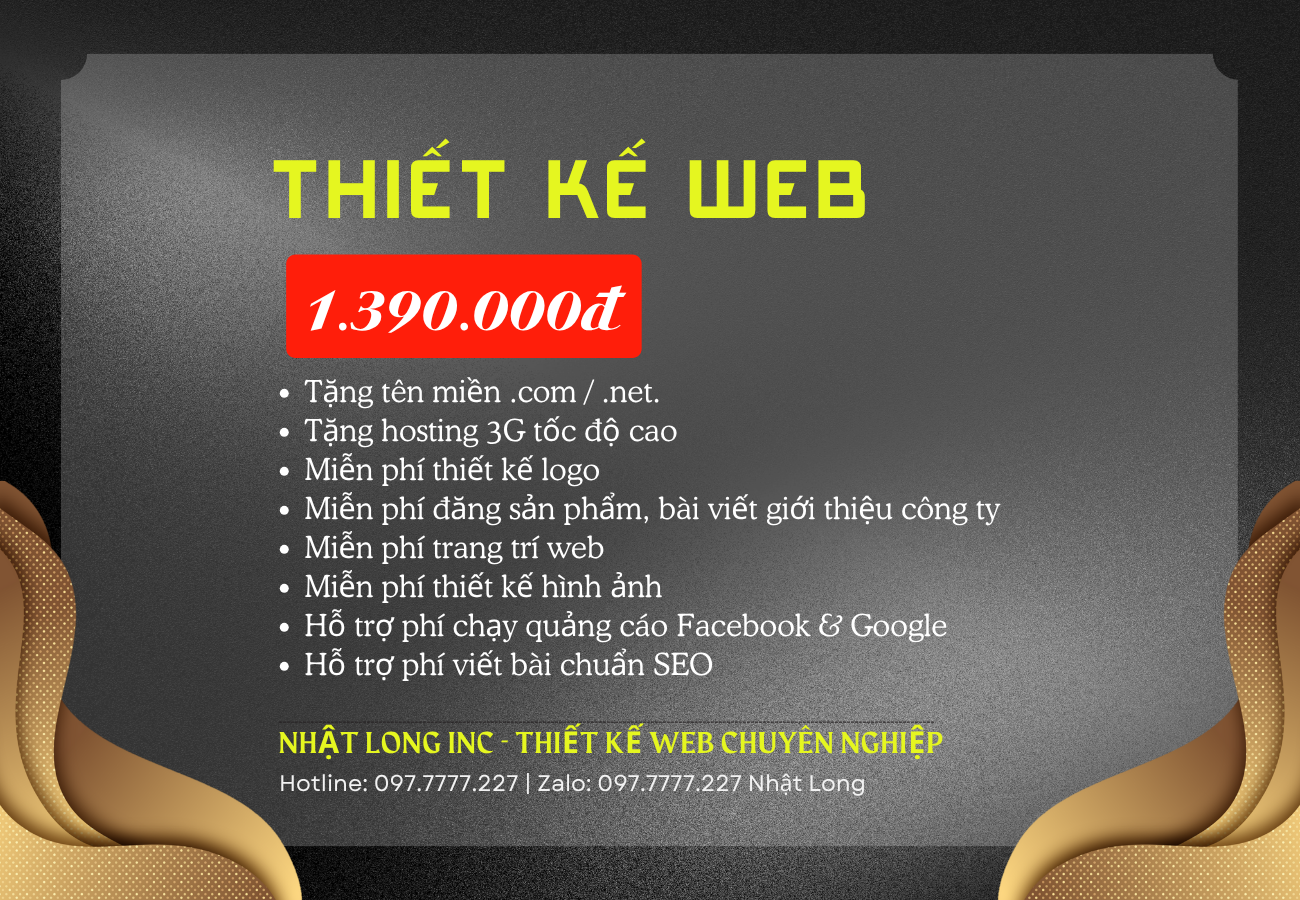 THIẾT KẾ WEB CHUYÊN NGHIỆP – GIÁ CHỈ 1.390.000đ 