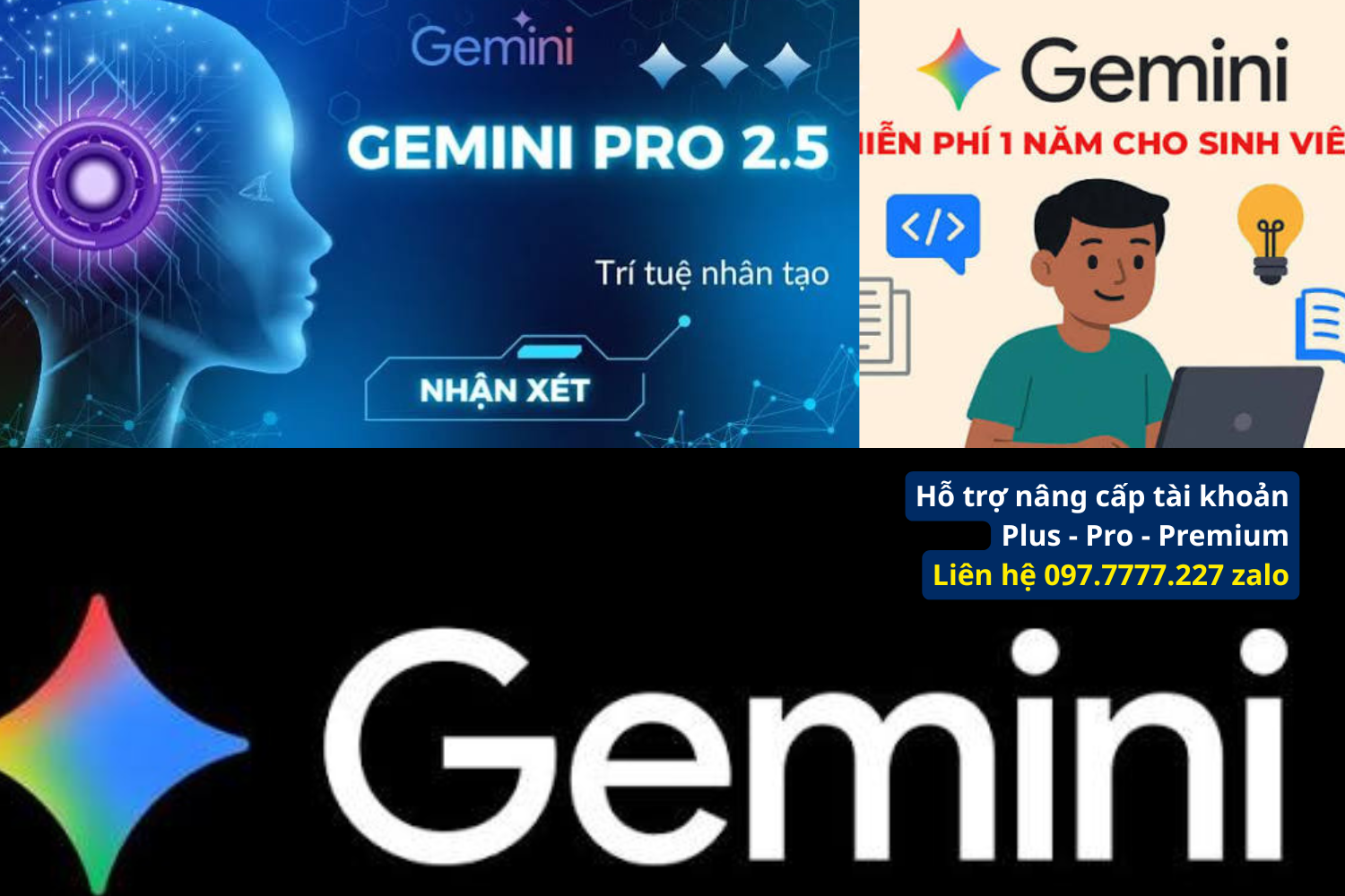 Bảng so sánh hiệu suất làm việc: Phiên bản miễn phí và bản Gemini Pro nâng cấp