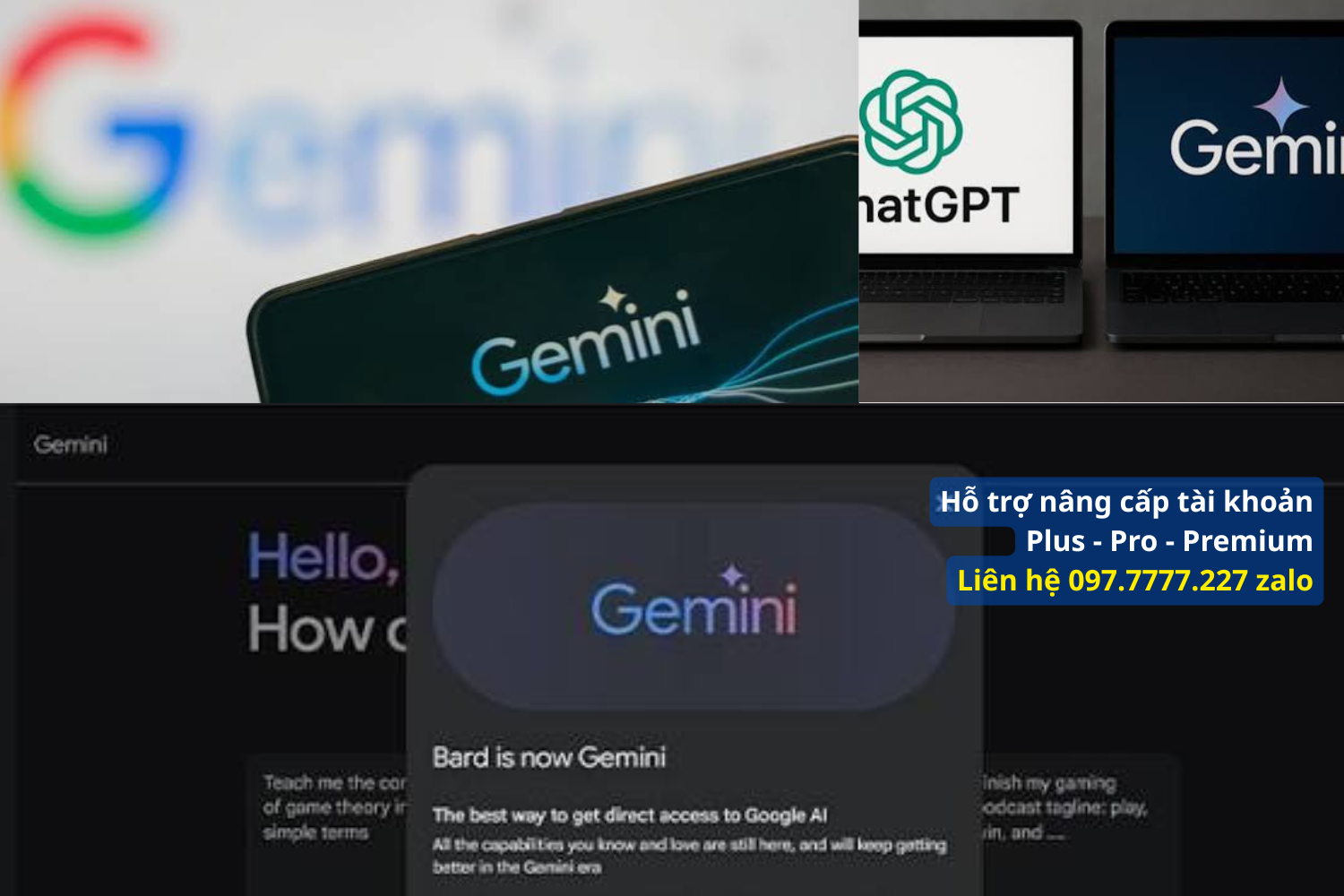 Bảng so sánh chi tiết: Gemini Pro giá rẻ và Tài khoản chính hãng