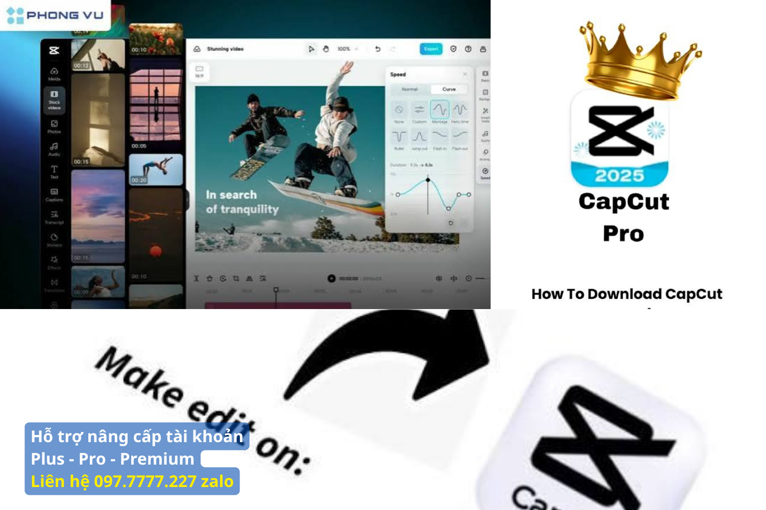 Sự khác biệt giữa CapCut bản miễn phí và CapCut Pro