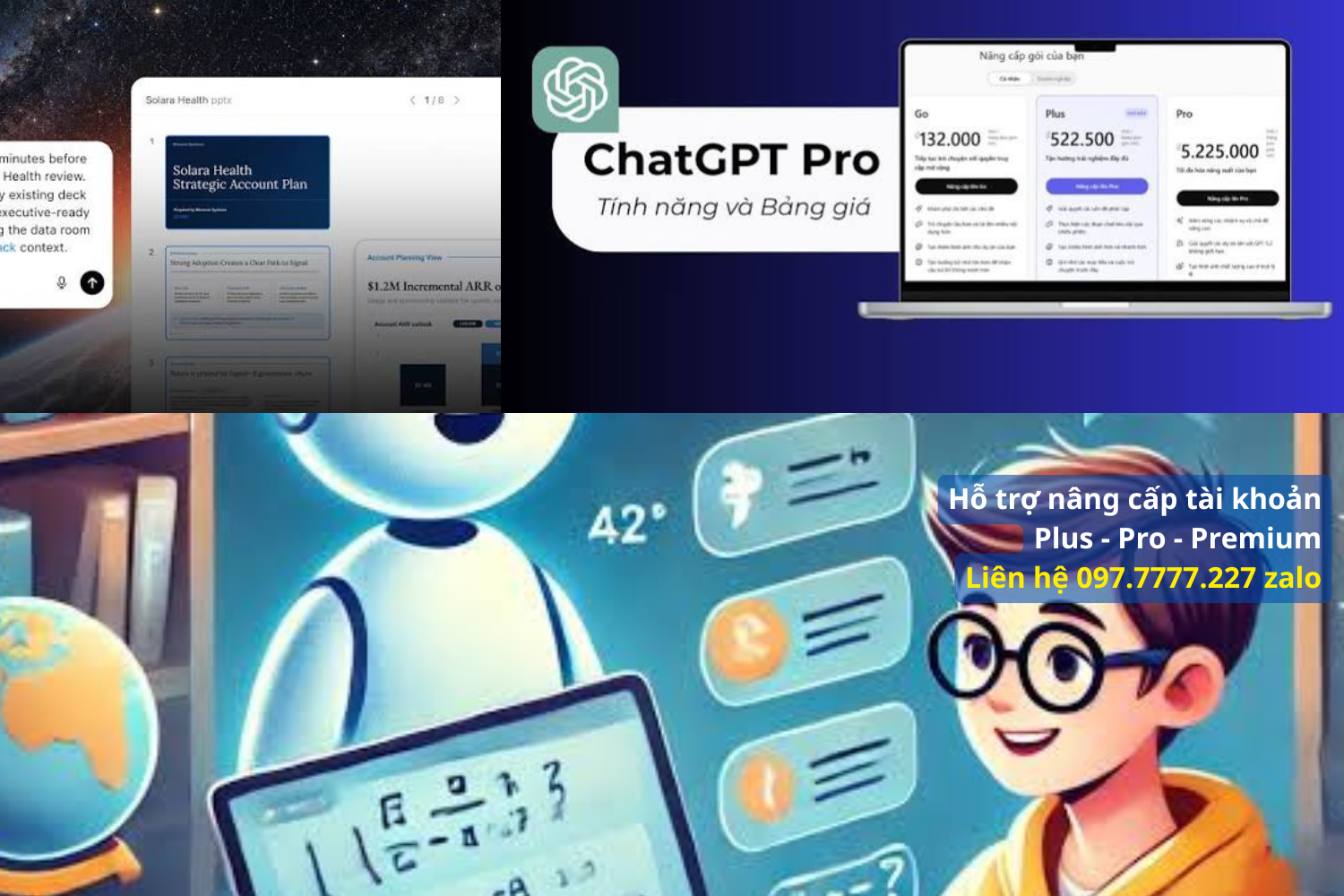 Bảng so sánh: ChatGPT Miễn Phí vs ChatGPT Plus Khuyến Mại vs ChatGPT Plus Trả Phí