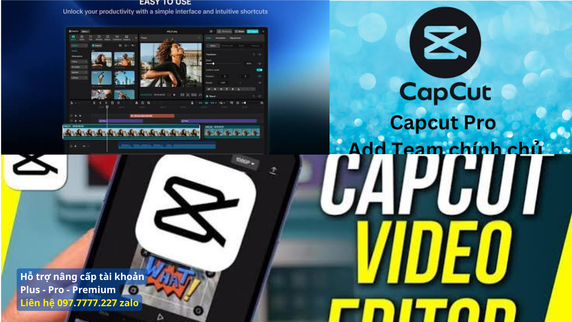 Bảng so sánh chi tiết CapCut Pro 30 ngày và 7 ngày
