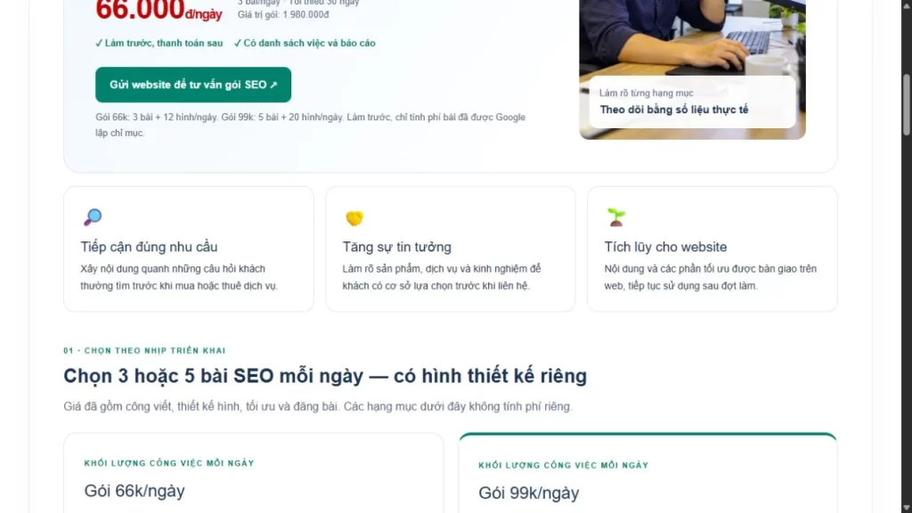 Trang dịch vụ SEO của Nhật Long INC
